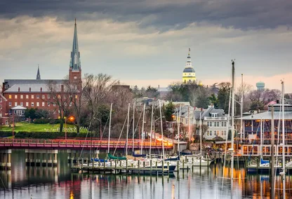 Annapolis marina with boats